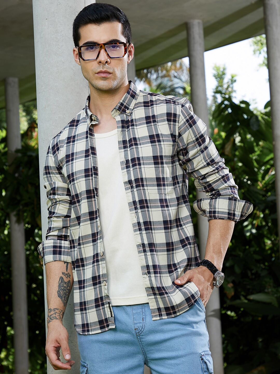 Button-Down Tartan Shirt